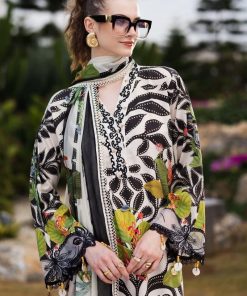 Maria.b Luxury Pret Off-White Printed &Amp; Embroidered Lawn Suit Mbdw-Ef2671Pw 10 Dw Ef2671Whtblk Imanistudio.com