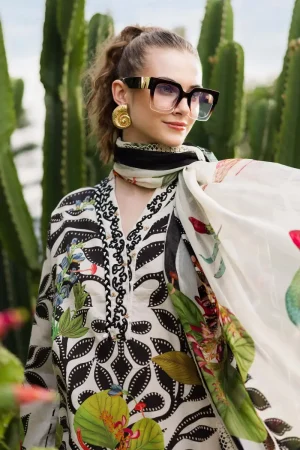 Maria.b Luxury Pret Off-White Printed &Amp; Embroidered Lawn Suit Mbdw-Ef2671Pw 8 Dw Ef2671Whtblkb Imanistudio.com
