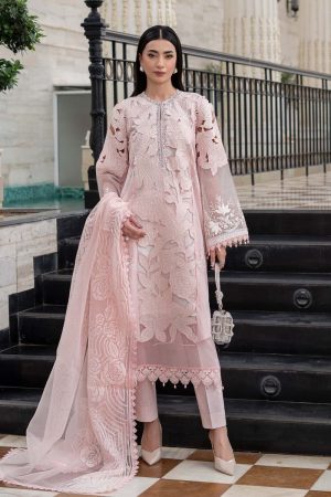 Maria.B Luxury Pret Pink Printed & Embroidered Lawn Suit MBELS-EF2602PP