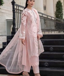 Maria.b Luxury Pret Pink Printed &Amp; Embroidered Lawn Suit Mbels-Ef2602Pp 10 Els2602 Pinkf Imanistudio.com