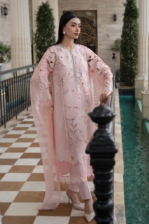 Maria.b Luxury Pret Pink Printed &Amp; Embroidered Lawn Suit Mbels-Ef2602Pp 11 Els2602 Pinkg Imanistudio.com