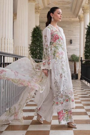 Maria.b Luxury Pret Off-White Printed &Amp; Embroidered Lawn Suit Mbels-Ef2603Wo 10 Els2603 White Imanistudio.com