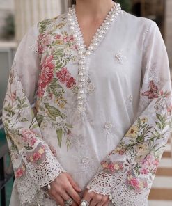 Maria.b Luxury Pret Off-White Printed &Amp; Embroidered Lawn Suit Mbels-Ef2603Wo 15 Els2603 Whiteb Imanistudio.com