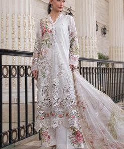 Maria.b Luxury Pret Off-White Printed &Amp; Embroidered Lawn Suit Mbels-Ef2603Wo 9 Els2603 Whitec Imanistudio.com