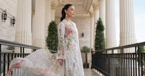 Maria.b Luxury Pret Off-White Printed &Amp; Embroidered Lawn Suit Mbels-Ef2603Wo 12 Els2603 Whitef Imanistudio.com