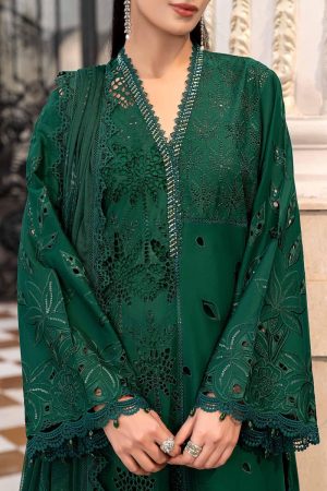 Maria.B Luxury Pret Emerald Green Printed & Embroidered Lawn Suit MBELS-EF2604EF