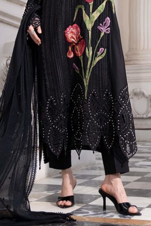 Maria.b Luxury Pret Black Printed &Amp; Embroidered Lawn Suit Mbels-Ef2610Bb 8 Els2610 Blackd Imanistudio.com
