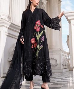 Maria.b Luxury Pret Black Printed &Amp; Embroidered Lawn Suit Mbels-Ef2610Bb 7 Els2610 Blackg Imanistudio.com