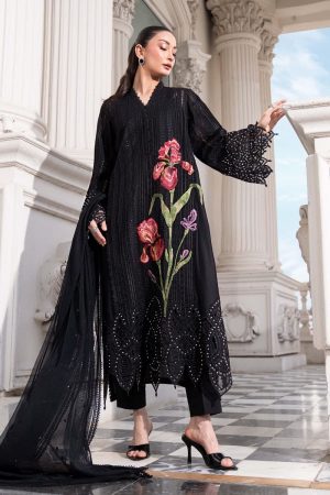Maria.b Luxury Pret Black Printed &Amp; Embroidered Lawn Suit Mbels-Ef2610Bb 7 Els2610 Blackg Imanistudio.com