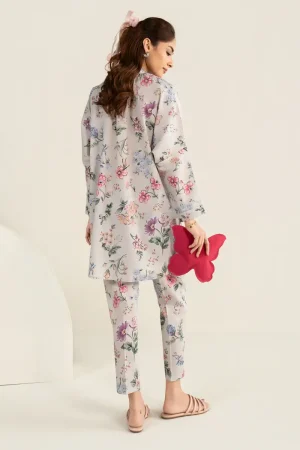 2 Pcs Grey Printed Dobby Lawn Co-Ord Set Mb-Cs26144Gp 16 Mb Cs26144 Greya Imanistudio.com