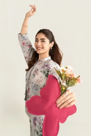2 Pcs Grey Printed Dobby Lawn Co-Ord Set Mb-Cs26144Gp 13 Mb Cs26144 Greye Imanistudio.com