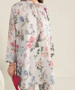 2 Pcs Grey Printed Dobby Lawn Co-Ord Set MB-CS26144GP