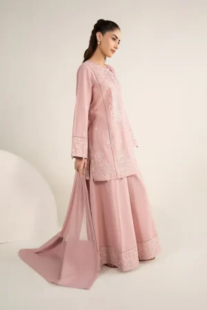 2 Pcs Pink Arabic Lawn Co-Ord Set Mb-Cs26231Pk 8 Mb Cs26231Pinkf Imanistudio.com