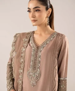 Luxury Formal Embroidered Raw Silk Milky Coffee Suit Mbsf-Ef2626Cf 11 Sf Ef2626Coffeea Imanistudio.com