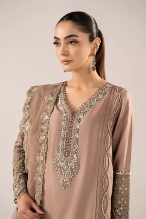 Luxury Formal Embroidered Raw Silk Milky Coffee Suit Mbsf-Ef2626Cf 11 Sf Ef2626Coffeea Imanistudio.com