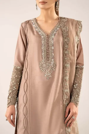Luxury Formal Embroidered Raw Silk Milky Coffee Suit Mbsf-Ef2626Cf 10 Sf Ef2626Coffeeb Imanistudio.com