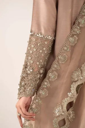 Luxury Formal Embroidered Raw Silk Milky Coffee Suit Mbsf-Ef2626Cf 12 Sf Ef2626Coffeec Imanistudio.com