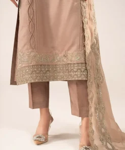 Luxury Formal Embroidered Raw Silk Milky Coffee Suit Mbsf-Ef2626Cf 13 Sf Ef2626Coffeed Imanistudio.com