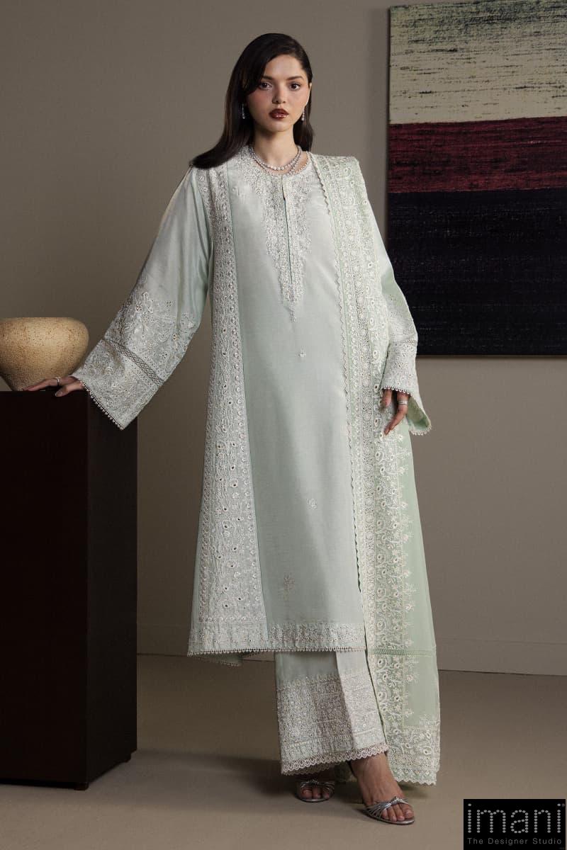 3Pcs Zara Shahjahan Tranquil Aqua, Medium Raw Silk Noora Suit Zszr-F0648Ta 1 3Pcs Zara Shahjahan Tranquil Aqua, Medium Raw Silk Noora Suit Zszr-F0648Ta
