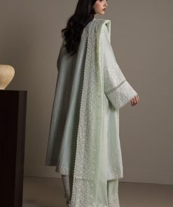 3Pcs Zara Shahjahan Tranquil Aqua, Medium Raw Silk Noora Suit Zszr-F0648Ta 10 Aqua2 Imanistudio.com