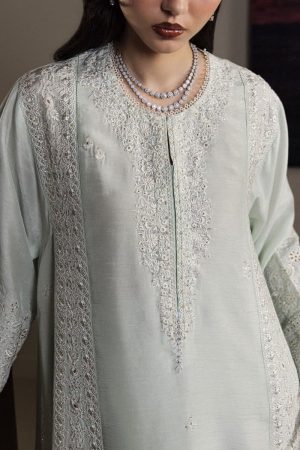 3Pcs Zara Shahjahan Tranquil Aqua, Medium Raw Silk Noora Suit Zszr-F0648Ta 9 Aqua3 Imanistudio.com