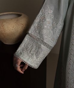 3Pcs Zara Shahjahan Tranquil Aqua, Medium Raw Silk Noora Suit Zszr-F0648Ta 8 Aqua4 Imanistudio.com