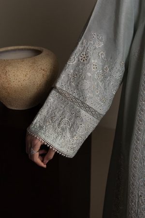 3Pcs Zara Shahjahan Tranquil Aqua, Medium Raw Silk Noora Suit Zszr-F0648Ta 8 Aqua4 Imanistudio.com