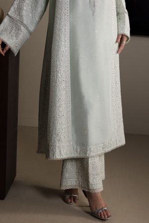 3Pcs Zara Shahjahan Tranquil Aqua, Medium Raw Silk Noora Suit Zszr-F0648Ta 7 Aqua5 Imanistudio.com