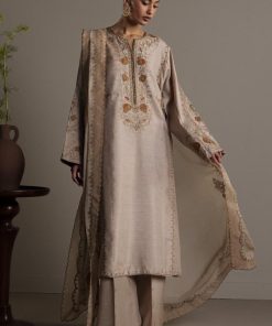 3Pcs Zara Shahjahan Beige Medium Raw Silk Shaista Suit Zszr-F0652Mb 10 3Pcs Zara Shahjahan Beige Medium Raw Silk Shaista Suit Zszr-F0652Mb