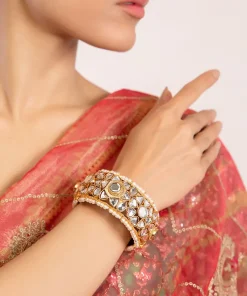 Gold/Pearl Bangle/Karra Fashion Jewellery Imjbn-W1110R1Gp 6 Jbn010 Golda Imanistudio.com