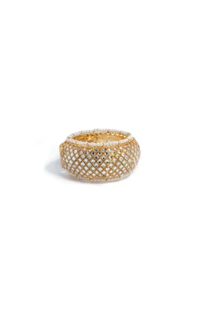 Gold/White Bangle/Karra Fashion Jewellery Imjbn-W1111Rgp