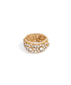 Gold/Pearl Bangle/Karra Fashion Jewellery Imjbn-W1110R1Gp 5 Jbn10 Goldb Imanistudio.com