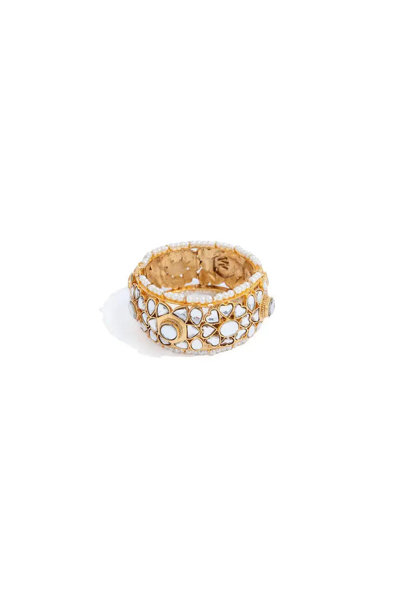 Gold/Pearl Bracelet/Karra Fashion Jewellery Imjbn-W1110R1Gp 2 Gold/Pearl Bracelet/Karra Fashion Jewellery Imjbn-W1110R1Gp - Image 2