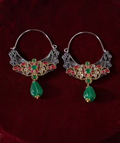 Multi Colour Aurushi Earrings Fashion Jewellery IMJER-EF1605MC