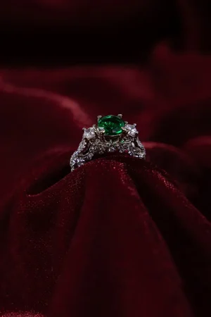 Emerald Green Ring Fashion Jewellery IMJRG-EF1603EG
