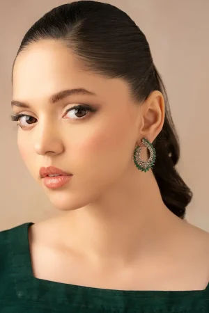 Emerald Green Swirl Studs/Earrings Fashion Jewellery Imjsd-Ef1609Reg 7 Jsd Ea2509 Emeraldgreen Imanistudio.com
