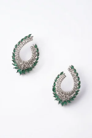 Emerald Green Swirl Studs/Earrings Fashion Jewellery Imjsd-Ef1609Reg 9 Jsd Ea2509 Emeraldgreenc Imanistudio.com