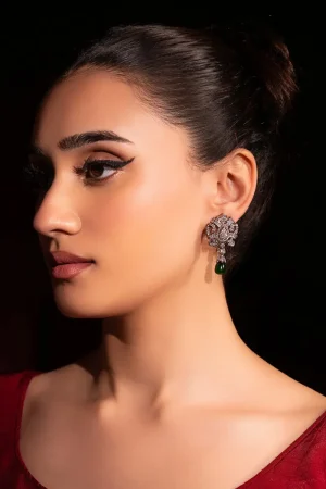 Jade Green Ihlal Studs/Earrings Fashion Jewellery Imjsd-Ef1619Rjg 8 Jsd Ea2619Jadegreen Imanistudio.com