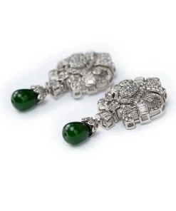 Jade Green Ihlal Studs/Earrings Fashion Jewellery Imjsd-Ef1619Rjg 9 Jsd Ea2619Jadegreend Imanistudio.com