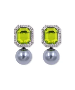 Green Peridot Mist Studs/Earrings Fashion Jewellery IMJSD-EF1610GP