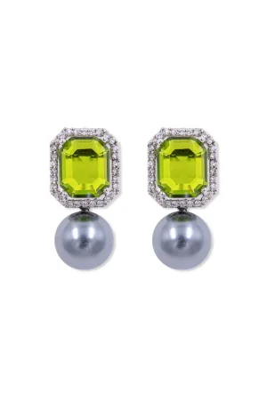 Green Peridot Mist Studs/Earrings Fashion Jewellery IMJSD-EF1610GP