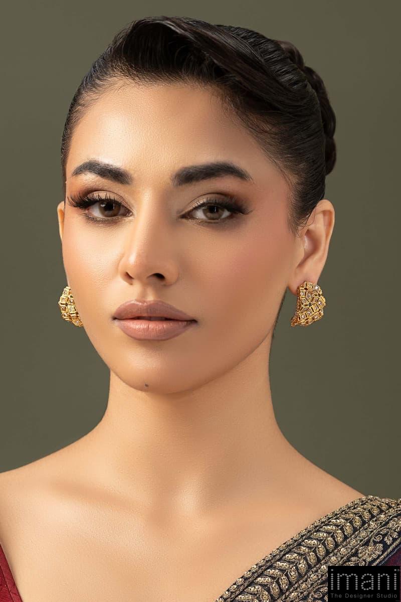 Gold Monireh Studs/Earrings Fashion Jewellery Imjsd-Ef1611Gm 3 Gold Monireh Studs/Earrings Fashion Jewellery Imjsd-Ef1611Gm - Image 3