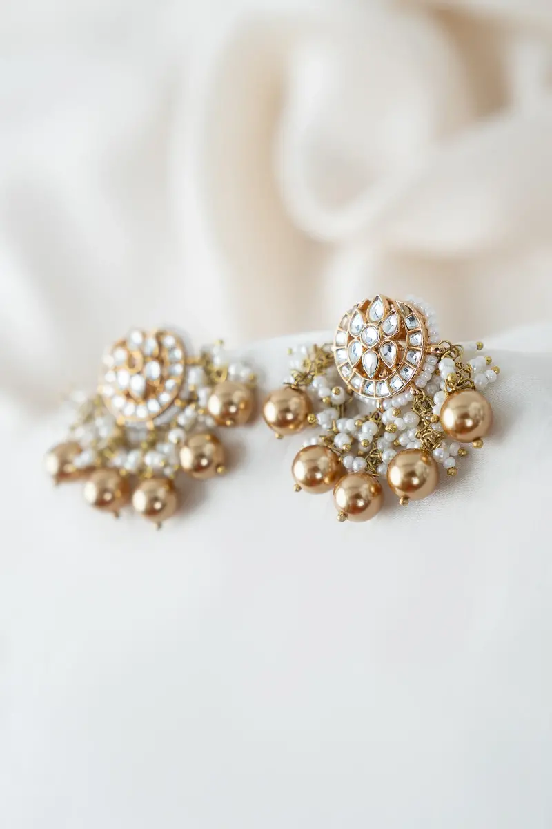 Gold Zartara Studs/Earrings Fashion Jewellery Imjsd-Ef1505Rgz 1 Gold Zartara Studs/Earrings Fashion Jewellery Imjsd-Ef1505Rgz