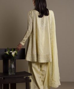 3Pcs Zara Shahjahan Pastel Yellow Raw Silk Zardiya Suit Zszr-F0639Pr 10 Lemon3 Imanistudio.com