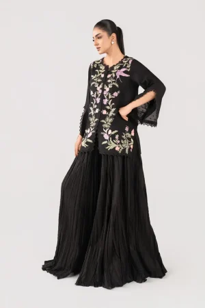 2 Pcs Black Brochia Co-Ord Set Mb-Sst1151Bb 8 Mb Sst2651Be Imanistudio.com
