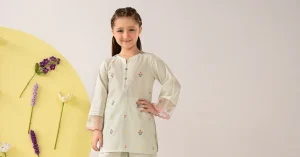 Maria.b Kids Wear Tender Green Embroidered Dobby Lawn Suit Mbkd-Ea1103Tg 8 Mkd Ea2603Tender Greena Imanistudio.com