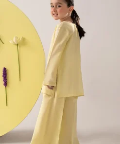 Maria.b Kids Wear Yellow Embroidered Dobby Lawn Suit Mbkd-Ea1107Syl 7 Mkd Ea2607Yellowa Imanistudio.com