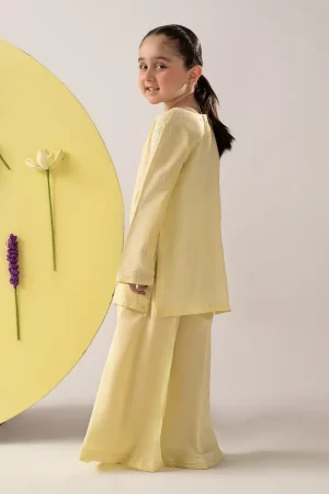 Maria.b Kids Wear Yellow Embroidered Dobby Lawn Suit Mbkd-Ea1107Syl 7 Mkd Ea2607Yellowa Imanistudio.com