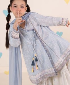 Maria.b Kids Wear Sky Blue Printed &Amp; Embroidered Lawn Suit Mbkd-Ea1111Sb 9 Mkd Ea2611 Skyb Imanistudio.com