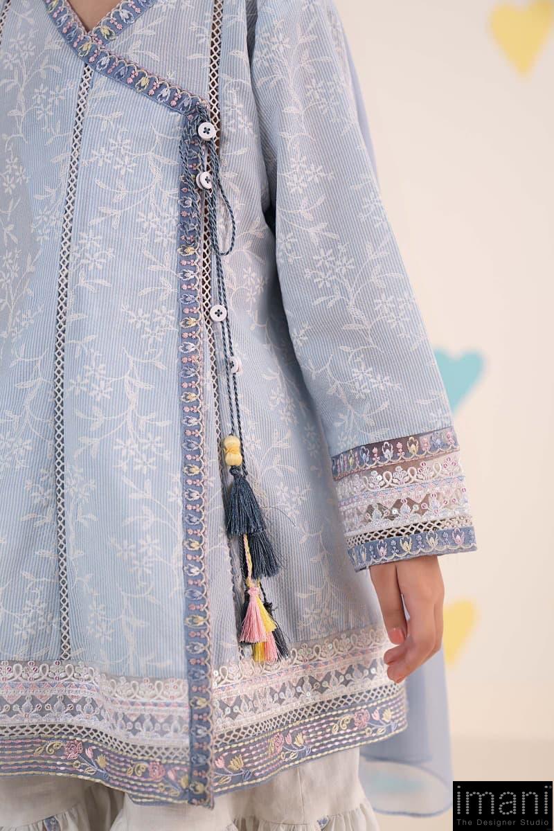 Maria.b Kids Wear Sky Blue Printed &Amp; Embroidered Lawn Suit Mbkd-Ea1111Sb 4 Maria.b Kids Wear Sky Blue Printed &Amp; Embroidered Lawn Suit Mbkd-Ea1111Sb - Image 4